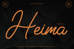 Heima: A Sweet Script Font for Handmade Crafters and Product Creators