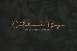 Ontohood Boys: A Script Font for Editorial Elegance