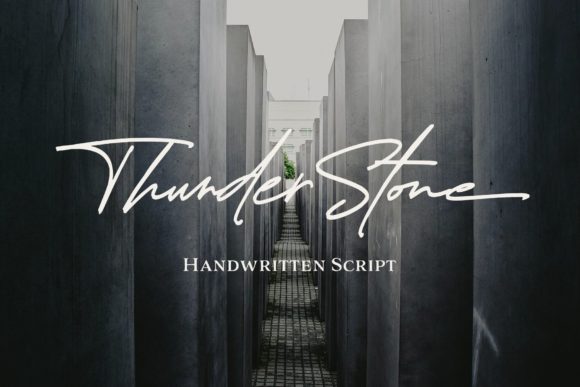 Thunder Stone: A Script Handwritten Font for Creative Makers
