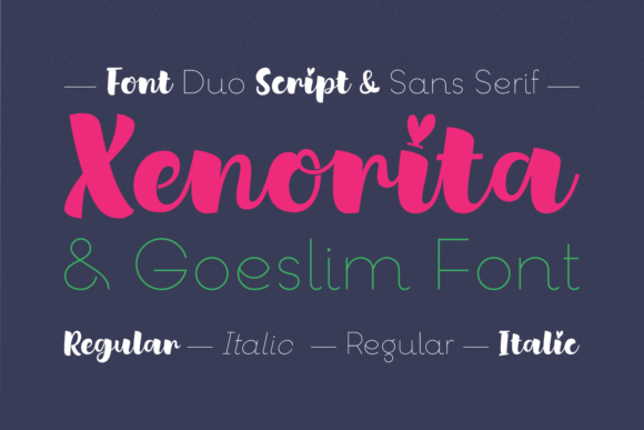 Xenorita Goeslim Duo: A Script Handwritten Font for Dynamic Digital Branding